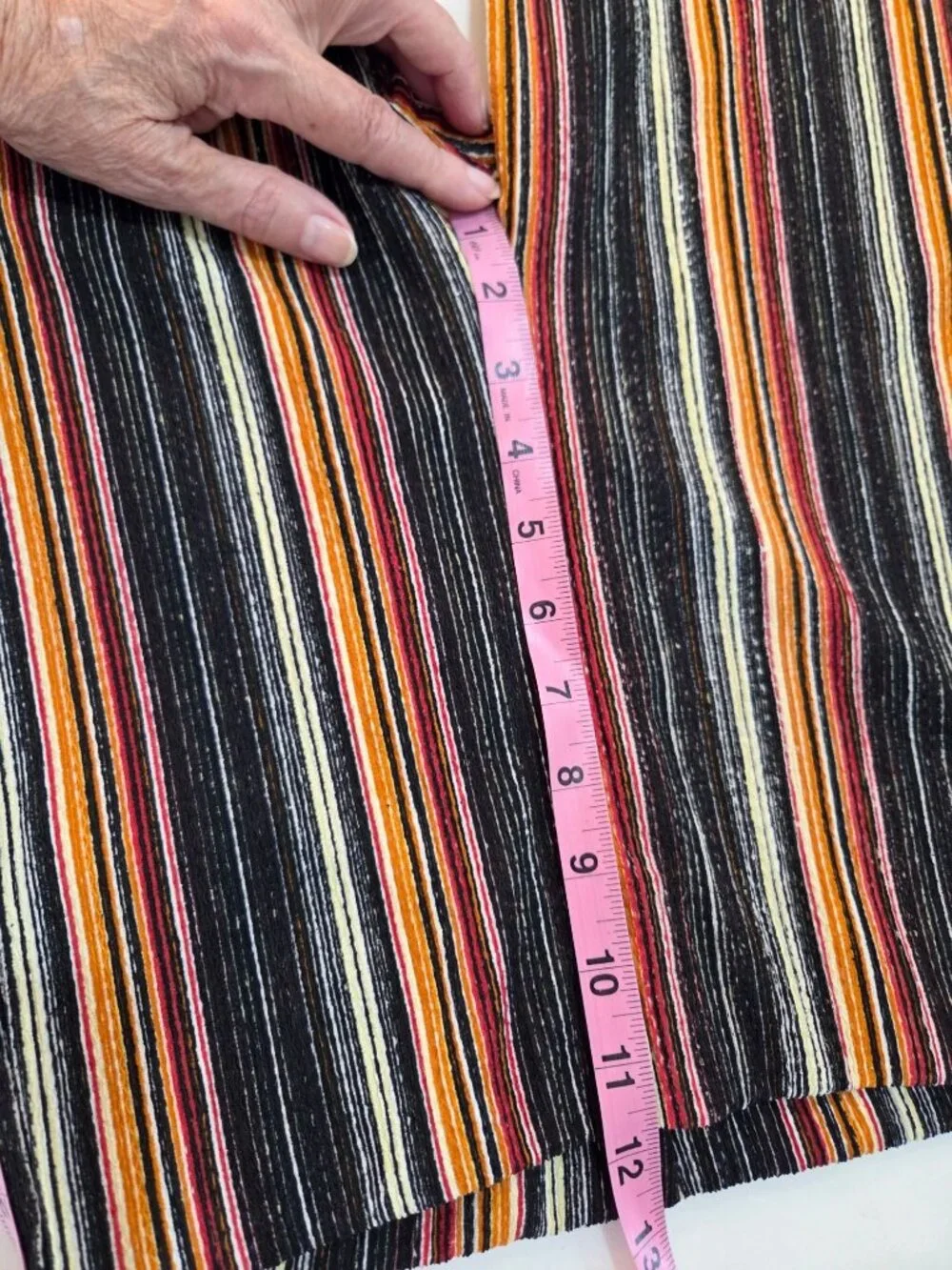 Free People Kitty Flare Pants Sz S Striped Knit Bell Bottom Boho Retro 70s EUC - Picture 13 of 14